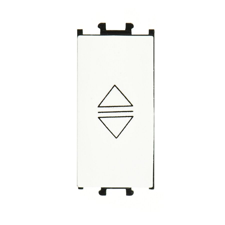 01431101-165179 Günsan Domino Beyaz Tekli Stor/Jaluzi Butonu 1M 250 V Vidalı Sıvaaltı - 1