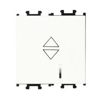 01431105-165108 Günsan Domino Beyaz Vidalı Işıklı Geniş Vavien Anahtar 2M - 16AX 250V - 1