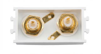 01431110-157386 Günsan Domino Metalik Bej Hoparlör Çıkışı - 2 Çıkış - 2