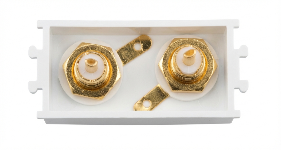 01431110-157386 Günsan Domino Metalik Bej Hoparlör Çıkışı - 2 Çıkış - 2