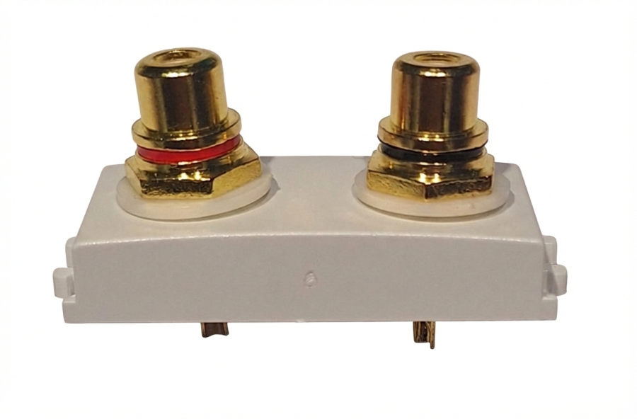 01431110-157386 Günsan Domino Metalik Bej Hoparlör Çıkışı - 2 Çıkış - 3