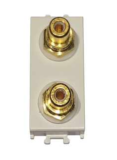 01431110-157386 Günsan Domino Metalik Bej Hoparlör Çıkışı - 2 Çıkış - Günsan Elektrik