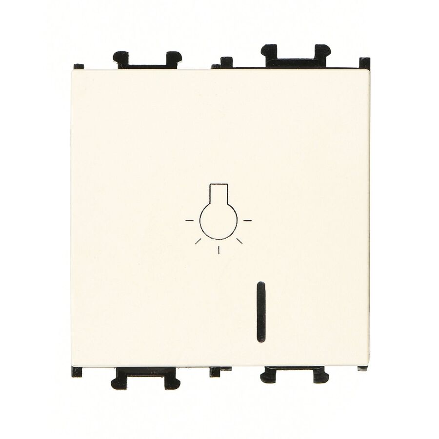 01431205-165106 Günsan Domino Krem Vidalı Işıklı Geniş Liht Anahtar - 2M - 16AX 250V - 1