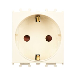 01431210-152116 Günsan Domino Krem Çocuk Korumalı Topraklı Priz - 2M - 16AX 250V - 1