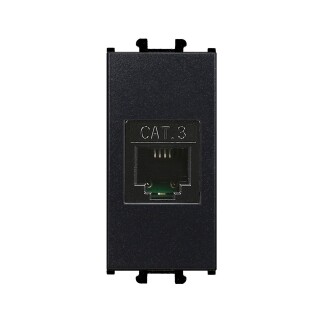 01431410-157120 Günsan Domino Siyah Telefon Prizi (Cat3) 1M - 1