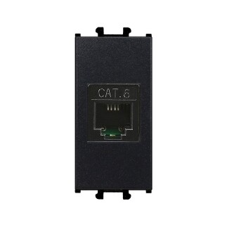 01431410-157169 Günsan Domino Siyah Data Prizi (RJ45 Cat5E) - 1M - 1