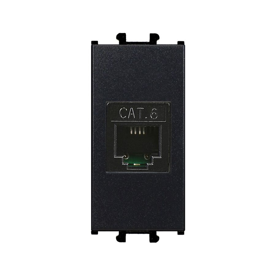 01431410-157169 Günsan Domino Siyah Data Prizi (RJ45 Cat5E) - 1M - 1