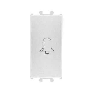 01431501-165111 Günsan Domino Gümüş Vidalı Zil Butonu - 1M - 16AX 250V - 1