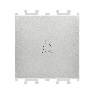 01431505-165105 Günsan Domino Gümüş Vidalı Geniş Liht Anahtar -2M - 16AX 250V - 1