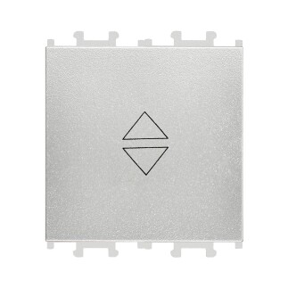 01431505-165107 Günsan Domino Gümüş Vidalı Geniş Vavien Anahtar - 2M - 16AX 250V - 1