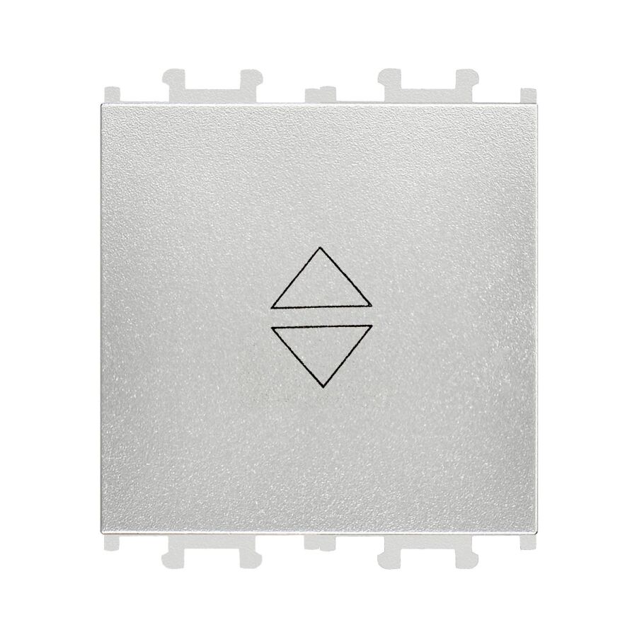 01431505-165107 Günsan Domino Gümüş Vidalı Geniş Vavien Anahtar - 2M - 16AX 250V - 1