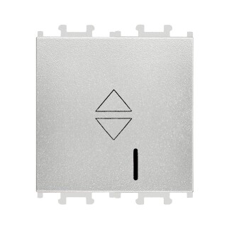 01431505-165108 Günsan Domino Gümüş Vidalı Işıklı Geniş Vavien Anahtar 2M - 16AX 250V - 1