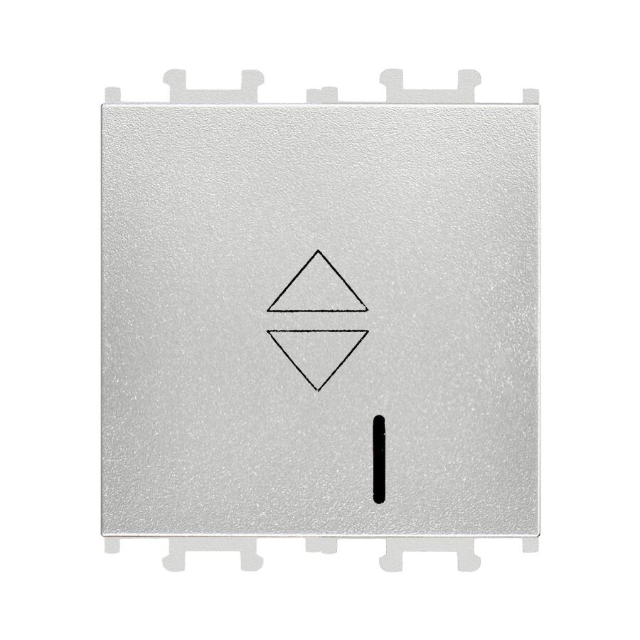 01431505-165108 Günsan Domino Gümüş Vidalı Işıklı Geniş Vavien Anahtar 2M - 16AX 250V - 1