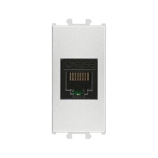 01431510-157130 Günsan Domino Gümüş Data Prizi (RJ45 Cat5E) - 1M - 1