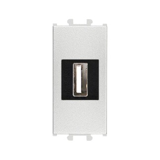 01431510-157351 Günsan Domino Gümüş USB Data Prizi 1M - 1
