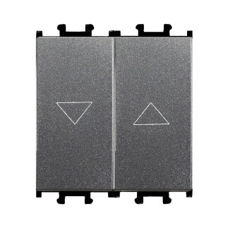 01431701-165125 Günsan Domino Füme Çiftli Stor & Jaluzi Butonu - 2M - 16AX 250V - 1