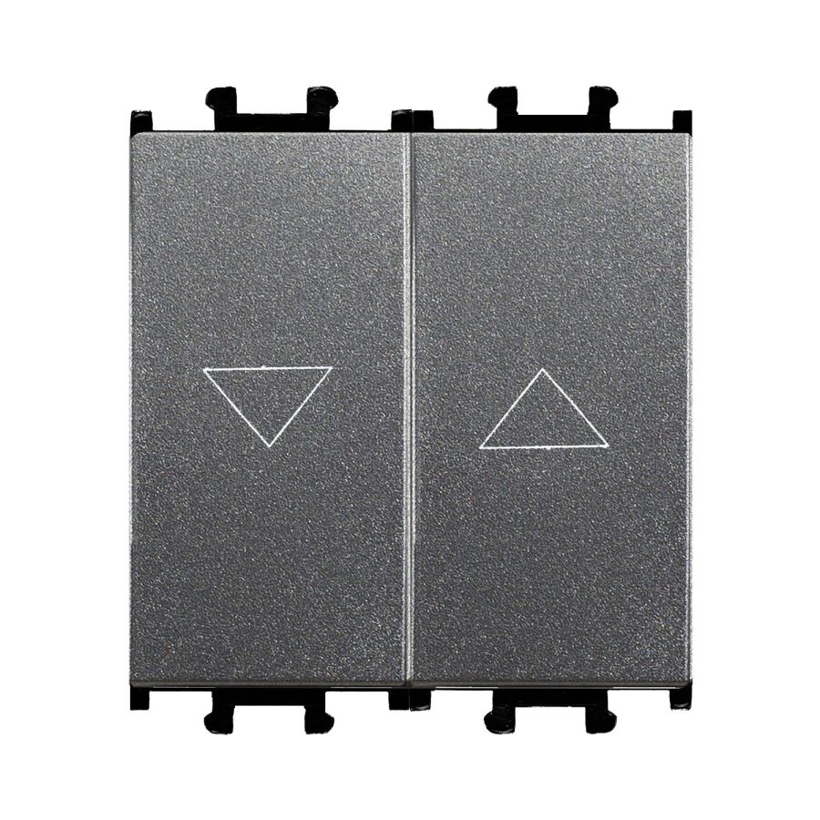 01431701-165125 Günsan Domino Füme Çiftli Stor & Jaluzi Butonu - 2M - 16AX 250V - 1