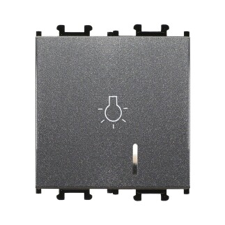 01431705-165106 Günsan Domino Füme Vidalı Işıklı Geniş Liht Anahtar - 2M - 16AX 250V - 1