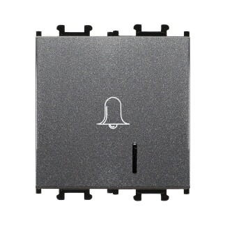 01431705-165112 Günsan Domino Füme Vidalı Işıklı Geniş Zil Butonu - 2M - 16AX 250V - 1