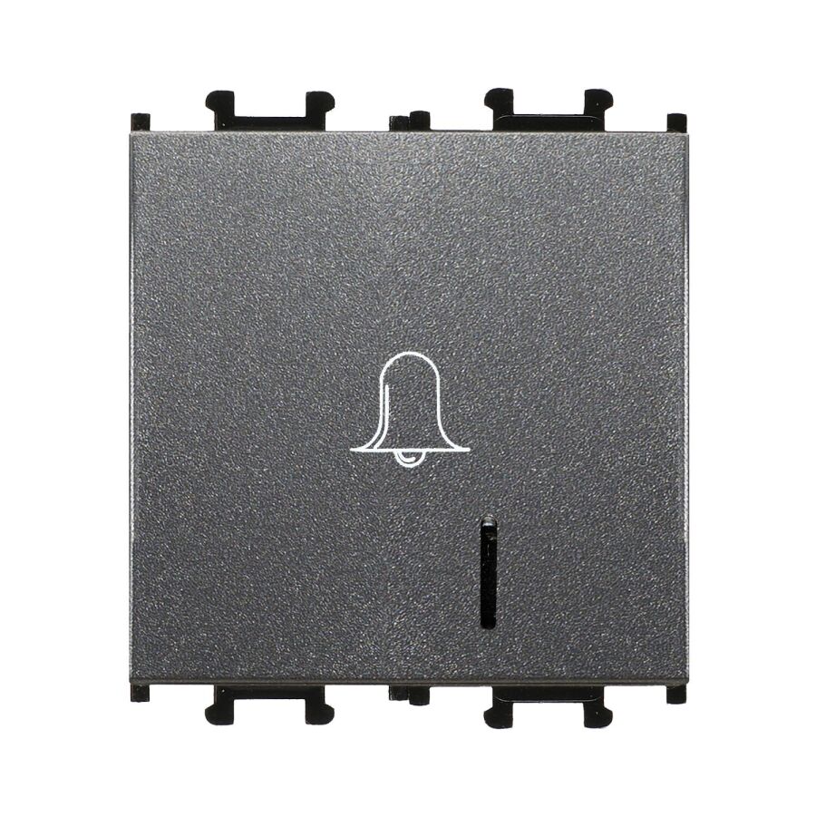 01431705-165112 Günsan Domino Füme Vidalı Işıklı Geniş Zil Butonu - 2M - 16AX 250V - 1