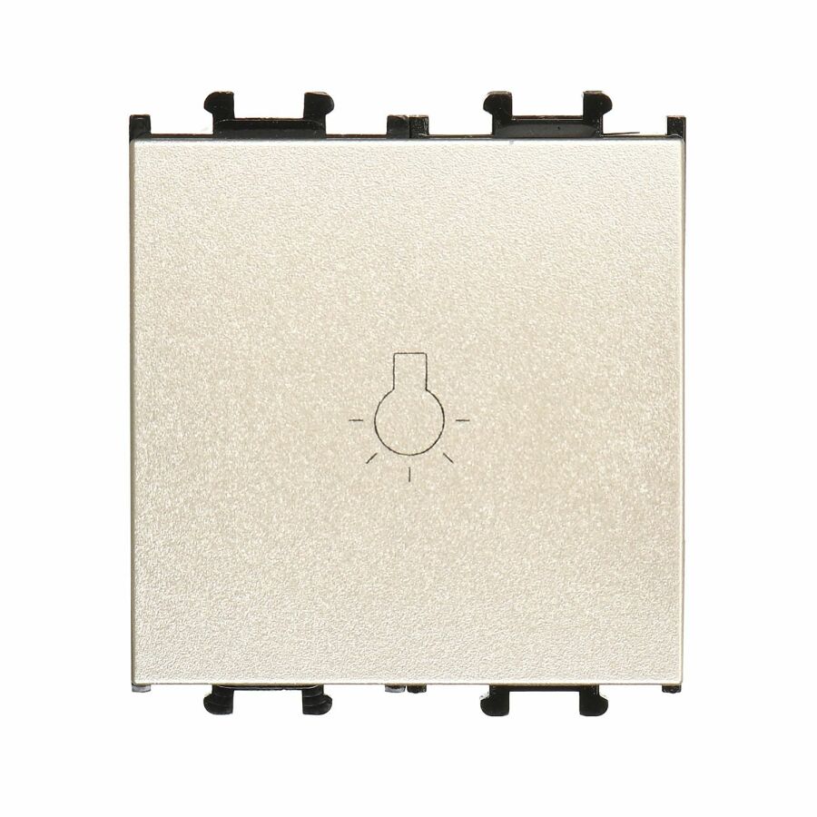 01432505-165105 Günsan Domino Metalik Bej Vidalı Geniş Liht Anahtar -2M - 16AX 250V - 1