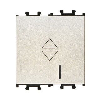01432505-165108 Günsan Domino Metalik Bej Vidalı Işıklı Geniş Vavien Anahtar 2M - 16AX 250V - 1