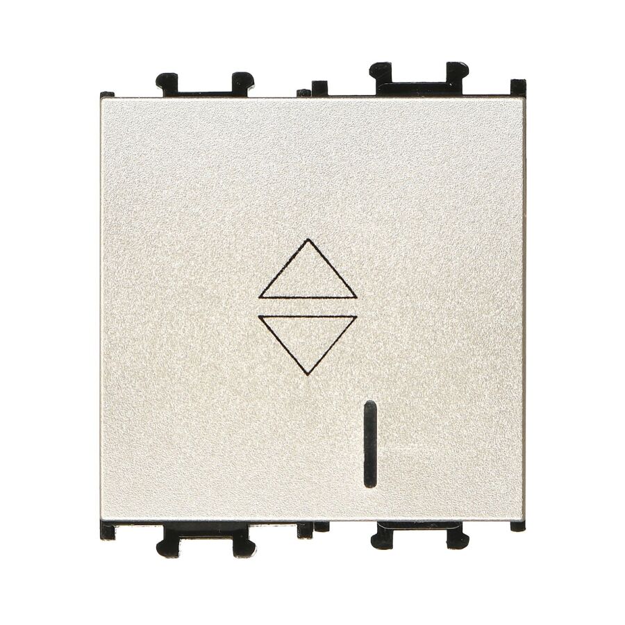 01432505-165108 Günsan Domino Metalik Bej Vidalı Işıklı Geniş Vavien Anahtar 2M - 16AX 250V - 1