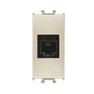 01432510-157130 Günsan Domino Metalik Bej Data Prizi (RJ45 Cat5E) - 1M - 1