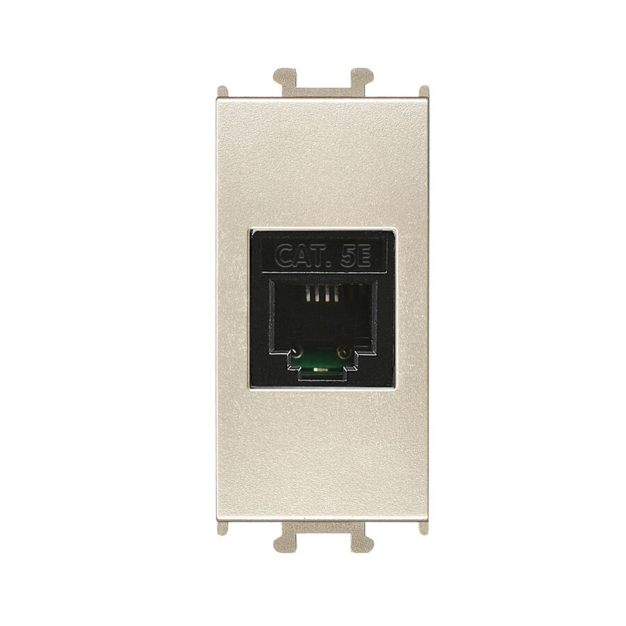 01432510-157130 Günsan Domino Metalik Bej Data Prizi (RJ45 Cat5E) - 1M - 1