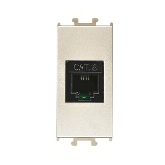 01432510-157169 Günsan Domino Metalik Bej Data Prizi (RJ45 Cat5E) - 1M - 1