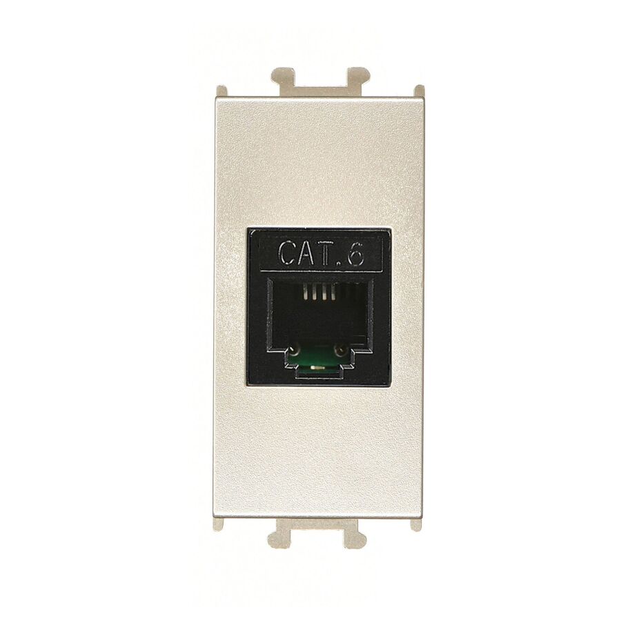 01432510-157169 Günsan Domino Metalik Bej Data Prizi (RJ45 Cat5E) - 1M - 1