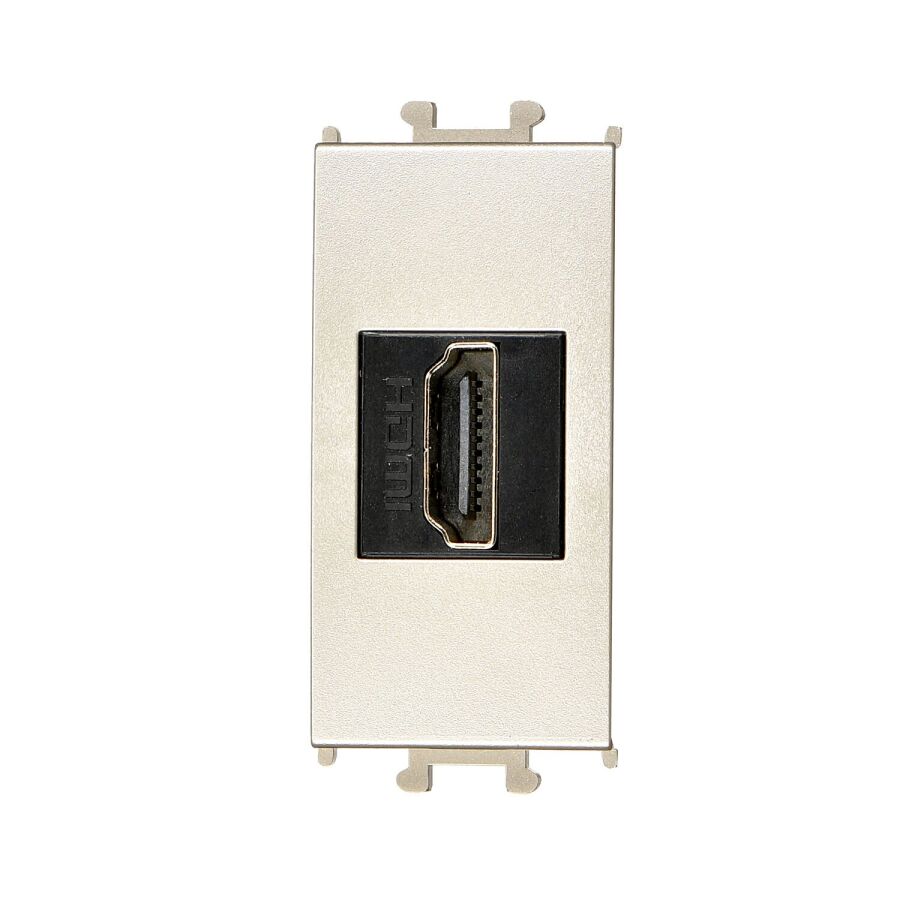 01432510-157350 Günsan Domino Metalik Bej HDMI Prizi - 1M - 1