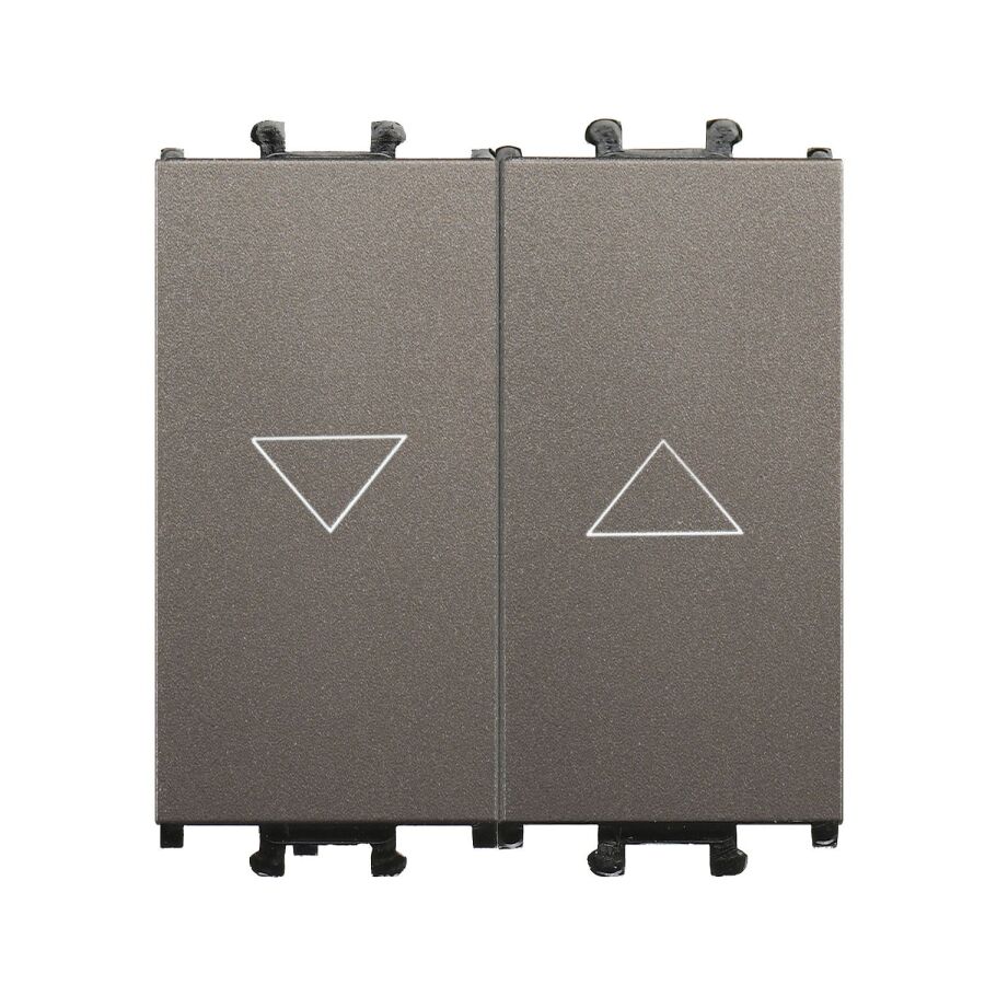 01433501-165125 Günsan Domino Mocha Çiftli Stor & Jaluzi Butonu - 2M - 16AX 250V - 1
