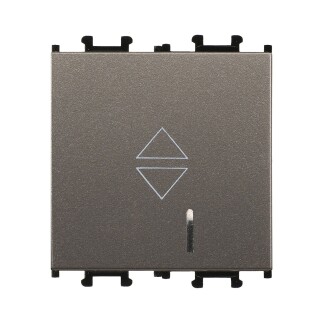 01433505-165108 Günsan Domino Mocha Vidalı Işıklı Geniş Vavien Anahtar 2M - 16AX 250V - 1