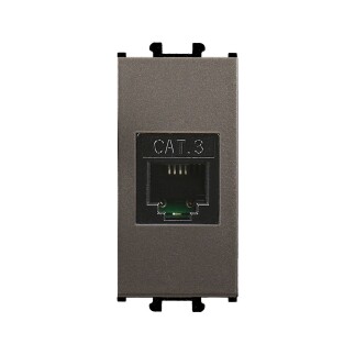 01433510-157120 Günsan Domino Mocha Telefon Prizi (Cat3) 1M - 1