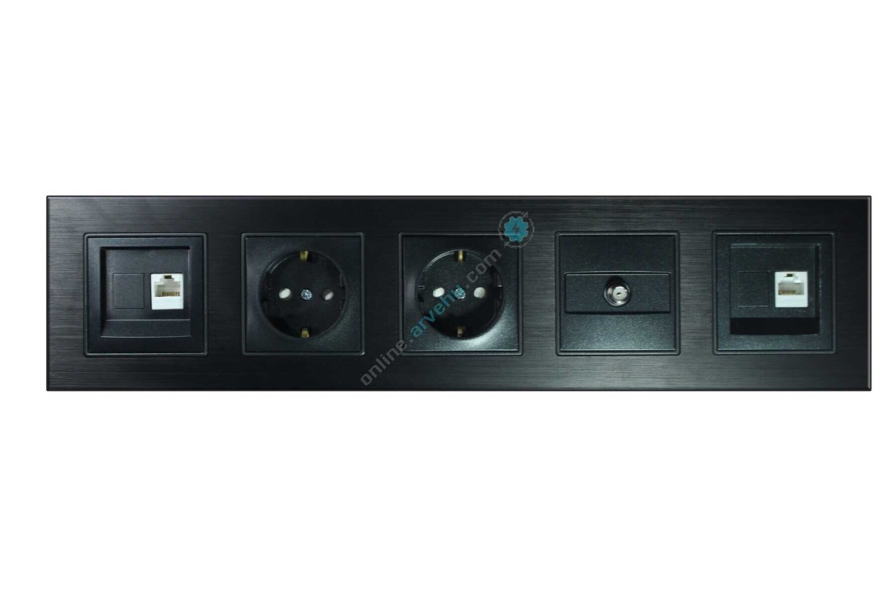 ALG305-71 AsFir Alüminyum Onyx Beşli Çerçeve 