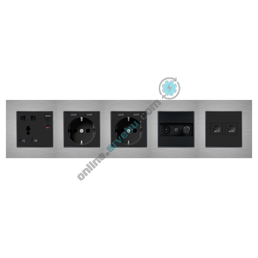 ALG205-71 AsFir Alüminyum Gümüş Beşli Çerçeve