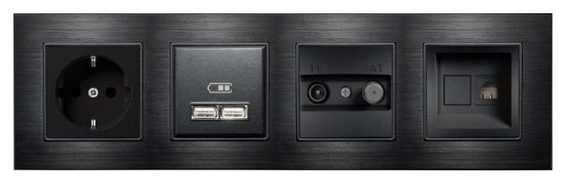 ALG304-71 AsFir Alüminyum Onyx Dörtlü Çerçeve (Mekanizma Hariç) - 3