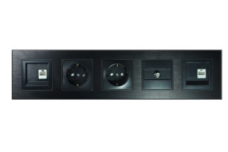 ALG305-71 AsFir Alüminyum Onyx Beşli Çerçeve (Mekanizma Hariç) - 2