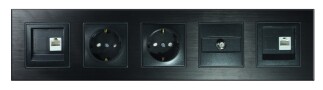 ALG305-71 AsFir Alüminyum Onyx Beşli Çerçeve (Mekanizma Hariç) - 2