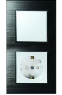 ALG312-71 AsFir Alüminyum Onyx Dikey İkili Çerçeve (Mekanizma Hariç) - 1