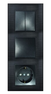 ALG313-71 AsFir Alüminyum Onyx Dikey Üçlü Çerçeve (Mekanizma Hariç) - 2