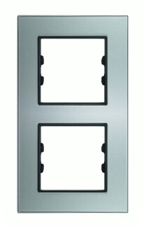 APG412-71 AsFir Pleksiglas Parlak Gümüş Dikey İkili Çerçeve (Mekanizma Hariç) - 1