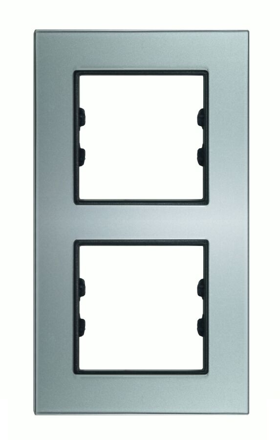 APG412-71 AsFir Pleksiglas Parlak Gümüş Dikey İkili Çerçeve (Mekanizma Hariç) - 1