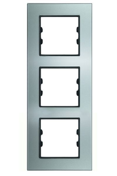 APG413-71 AsFir Pleksiglas Parlak Gümüş Dikey Üçlü Çerçeve (Mekanizma Hariç) - 1