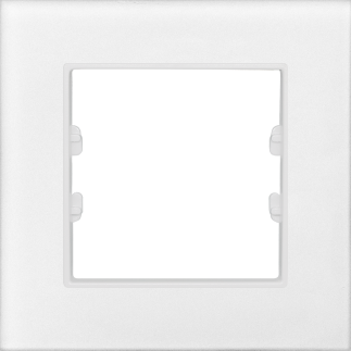 APG601-21 AsFir Pleksiglas Mat Beyaz Tekli Çerçeve (Mekanizma Hariç) - Arvehu Electric