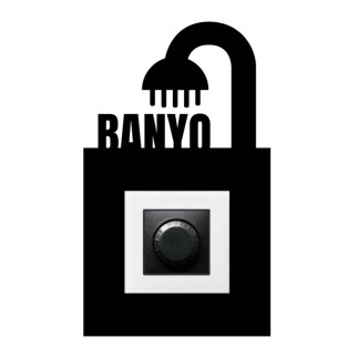 ARVDLBNYM1 - Banyo Tasarımlı Dekoratif Priz Çerçevesi Süsü - Ahşap - Tekli - 3