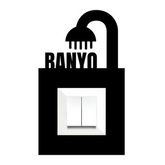 ARVDLBNYM1 - Banyo Tasarımlı Dekoratif Priz Çerçevesi Süsü - Ahşap - Tekli - 2