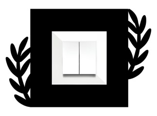 ARVDLBTKM1 - Bitki Tasarımlı Dekoratif Priz Çerçevesi Süsü - Ahşap - Tekli - 2