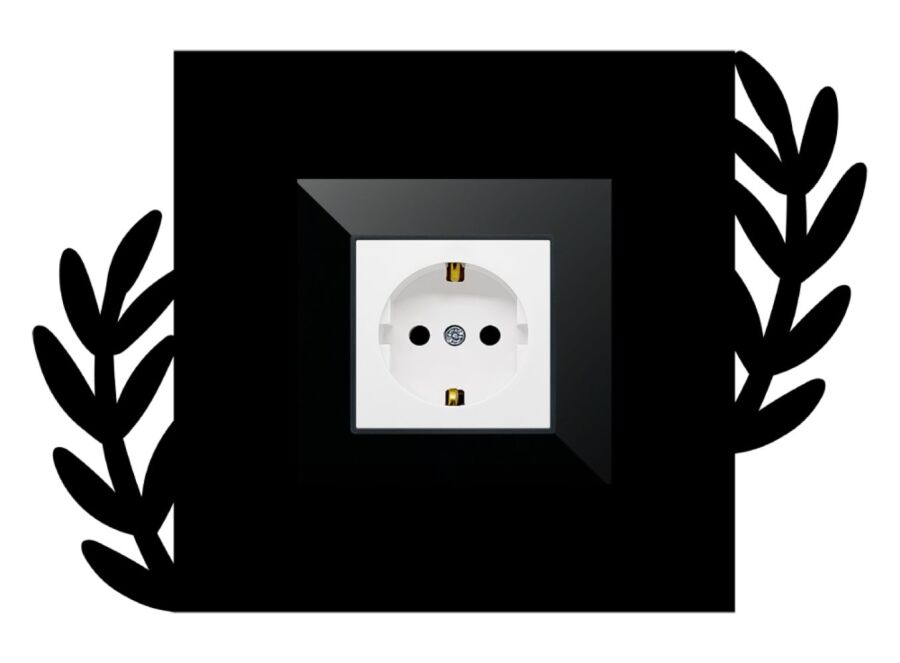 ARVDLBTKM1 - Bitki Tasarımlı Dekoratif Priz Çerçevesi Süsü - Ahşap - Tekli - 3